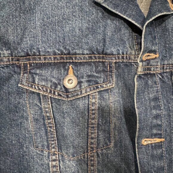 Northwest Territory Blue Denim Jacket Unisex Sz Lar 100% Cotton Trucker - Picture 4 of 4